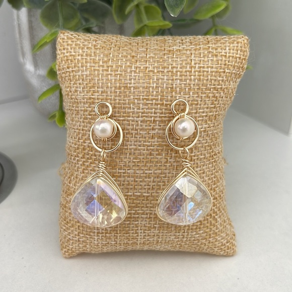 Artisan Handmade Wrapping Cristals Earrings